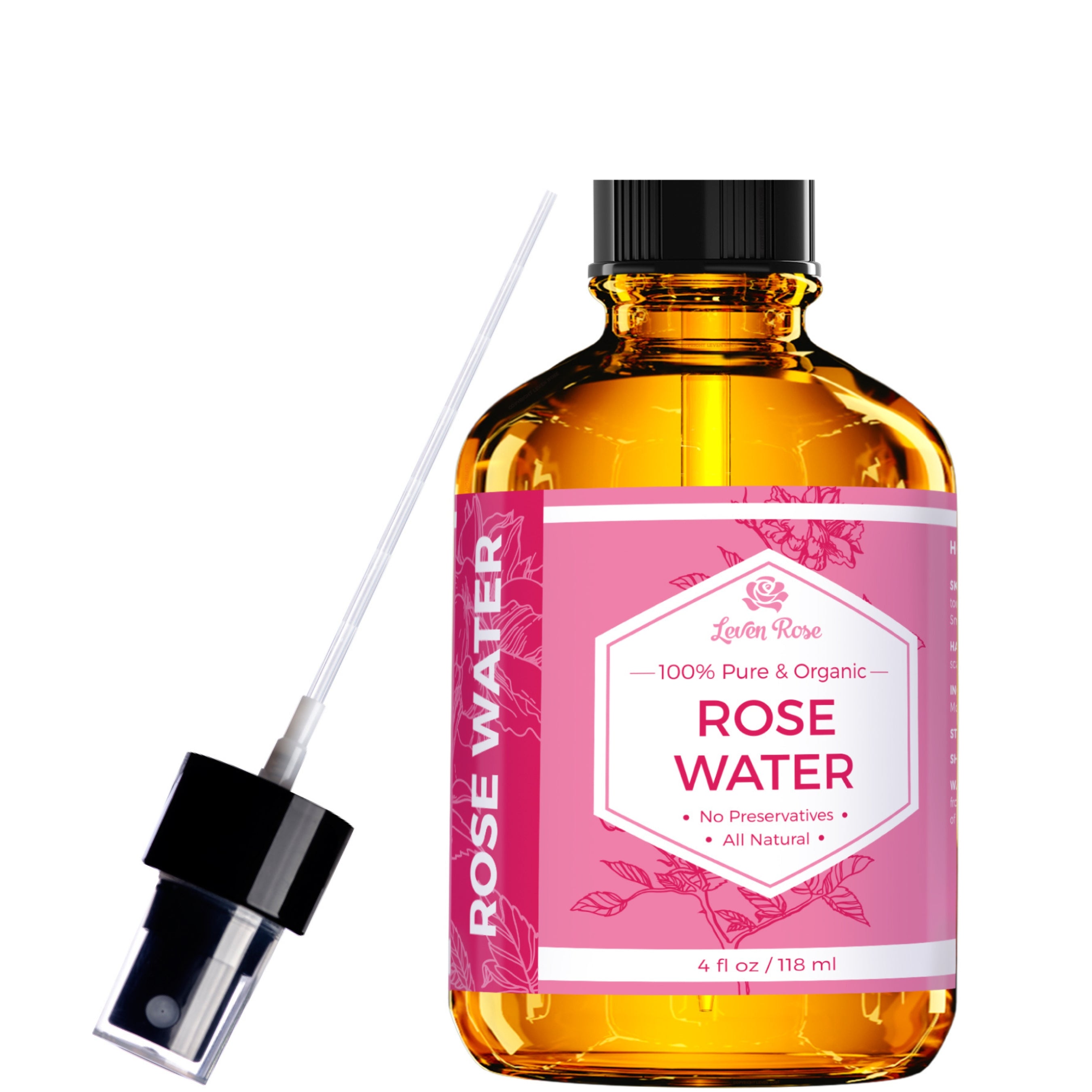 PURE Organic Moroccan Rose Water by Leven Rose PURE Organic Moroccan Rose Water by Leven Rose
