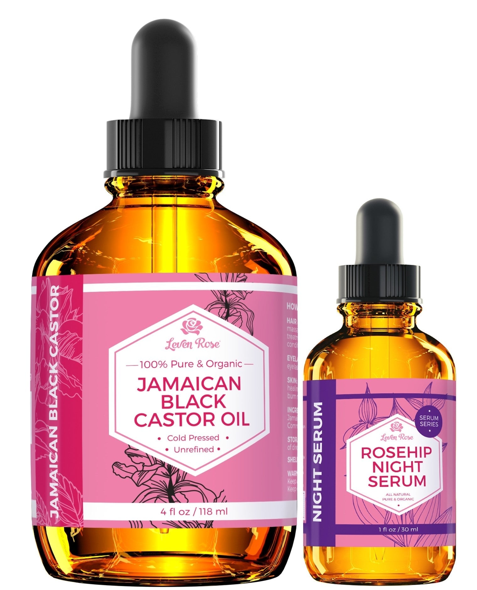 Lolita's Favorite Bundle - Rosehip Night Serum and Jamaican Black Castor oil