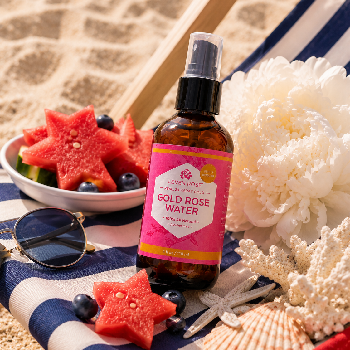 24K Gold Rose Water Toner - 4 oz