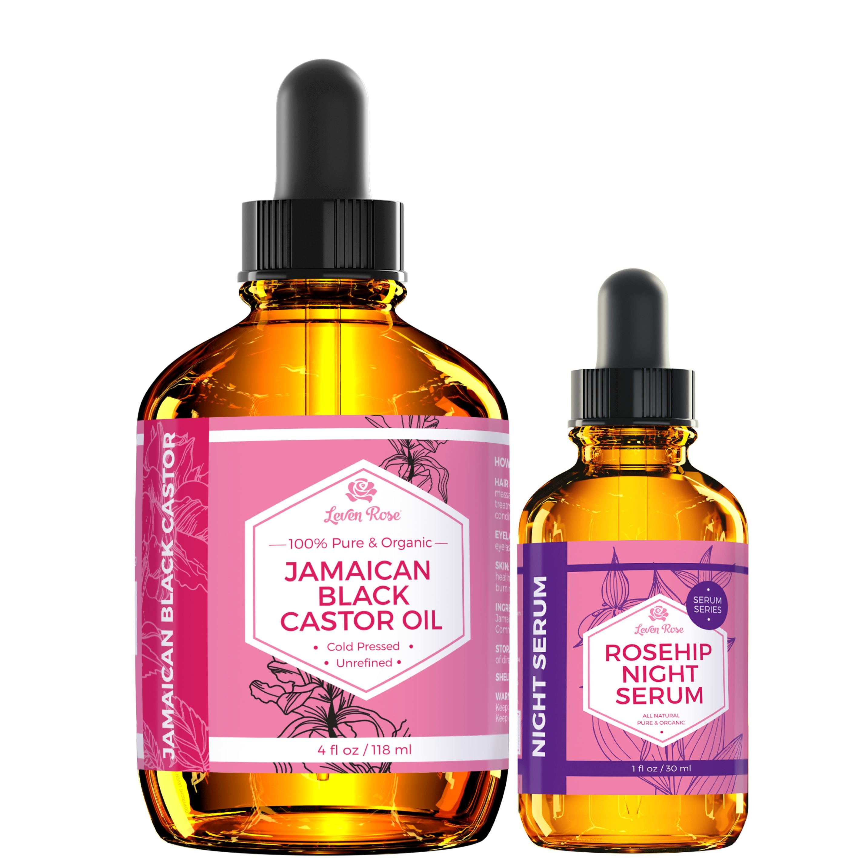 castor oil rose hip oil black seed oil Jamaican Black Castor Oil & Rosehip Night Serum Duo