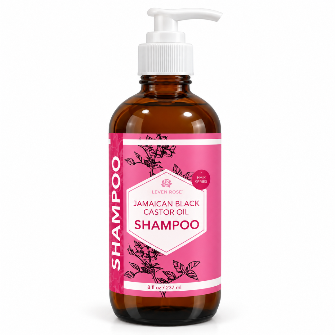 image of JBC shampoo bottle with pink label and white nozzle