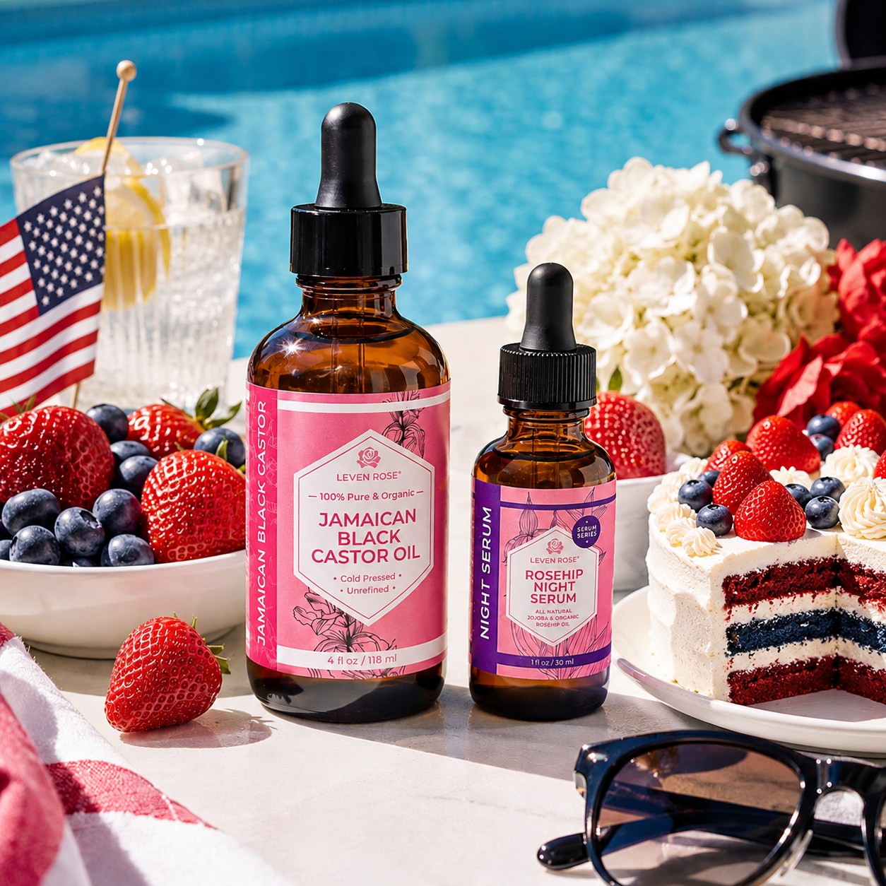 Jamaican Black Castor Oil & Rosehip Night Serum Duo