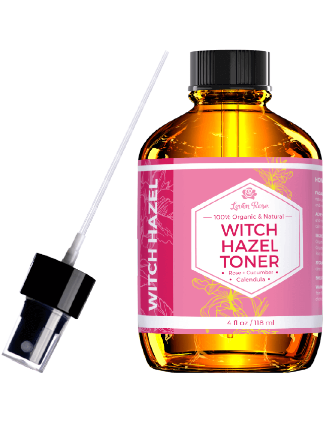 Witch Hazel Hydrosol Water with Leucidal, Toner & Serum Additive, 4oz.