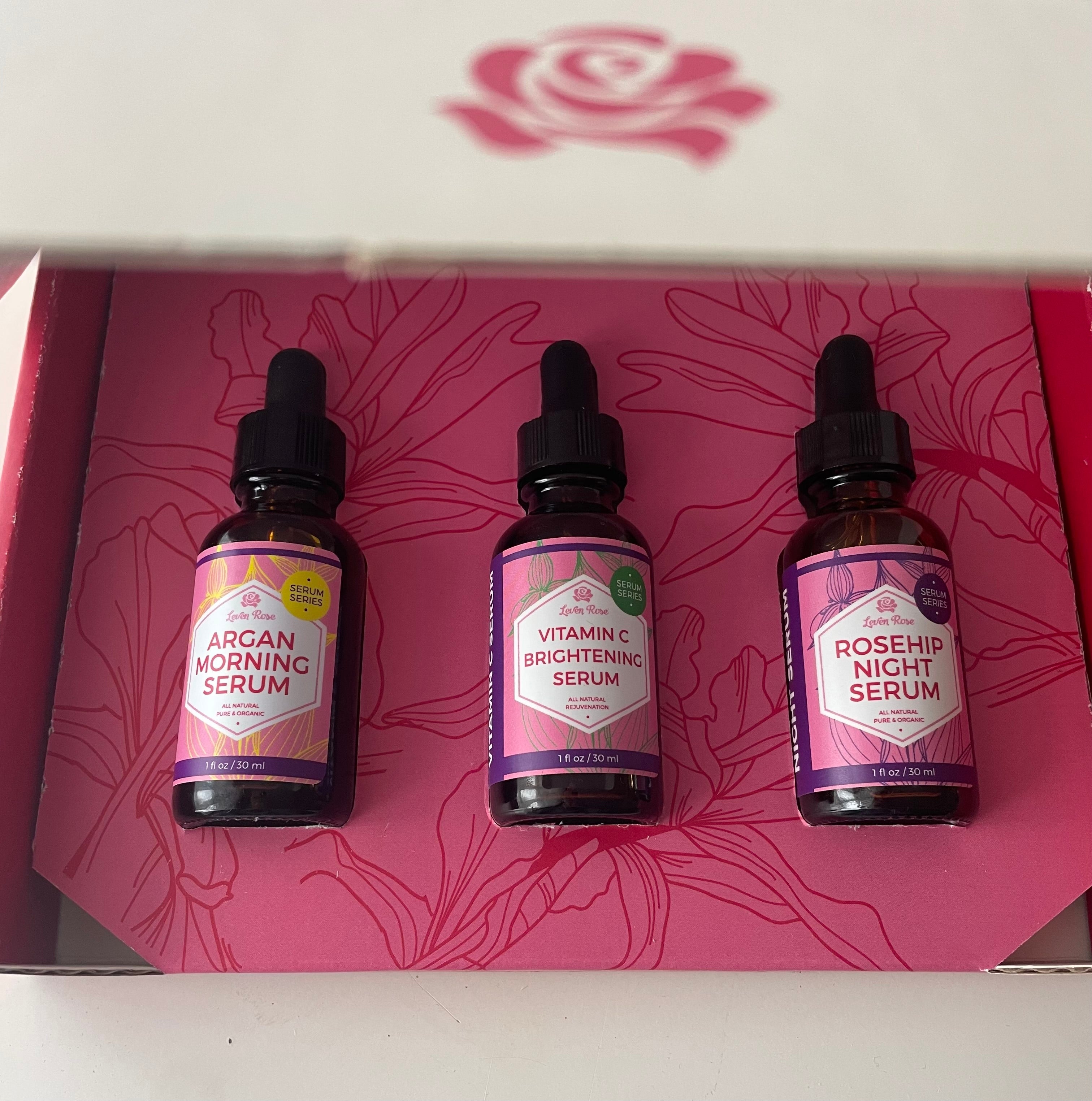 leven rose pomegranate seed oil Daily Essentials Rejuvenation Serum Set